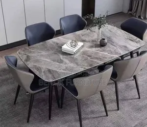 6 Seater Dining Set With Marble Top