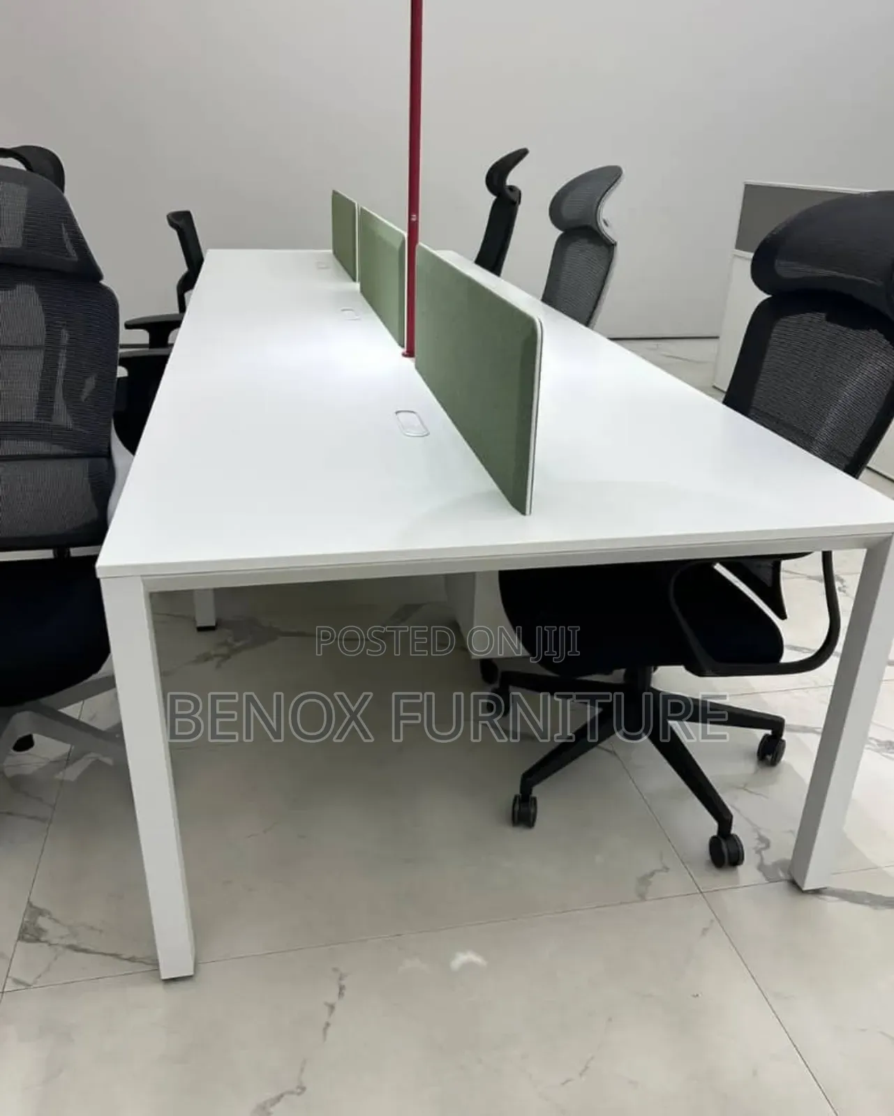 6 Seaters Workstation With Iron Leg