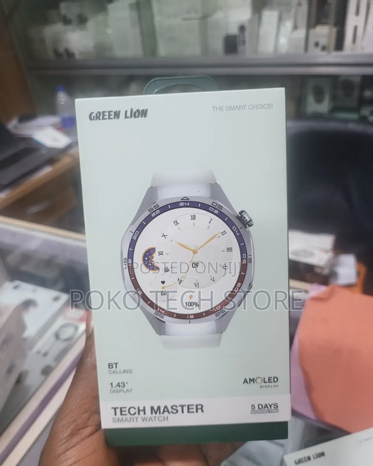 Green Lion Tech Master Smart Watch-white