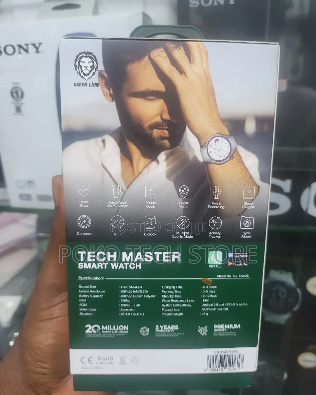 Green Lion Tech Master Smart Watch-white