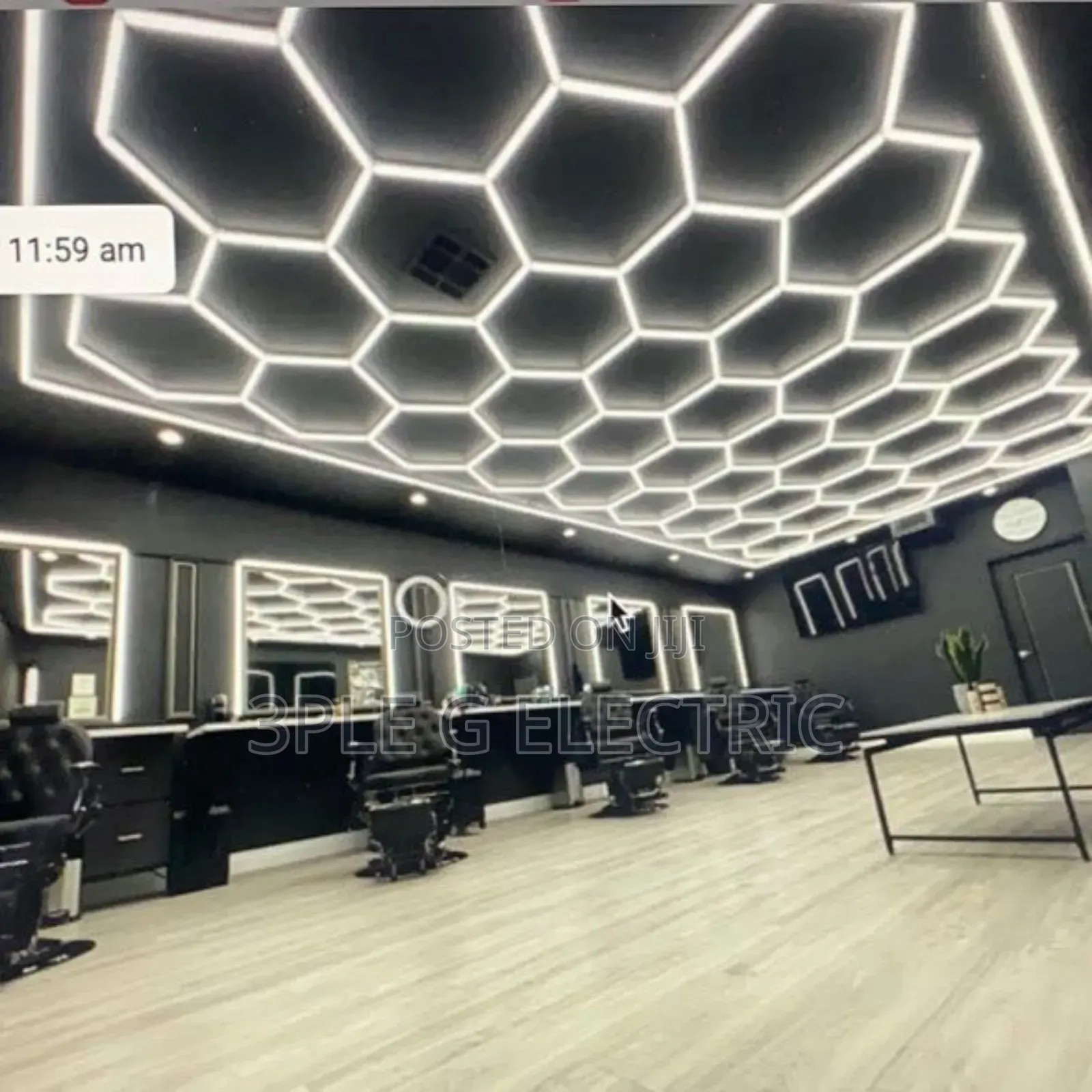 Morden Barbing Saloon Led Hexagon Ceiling Light