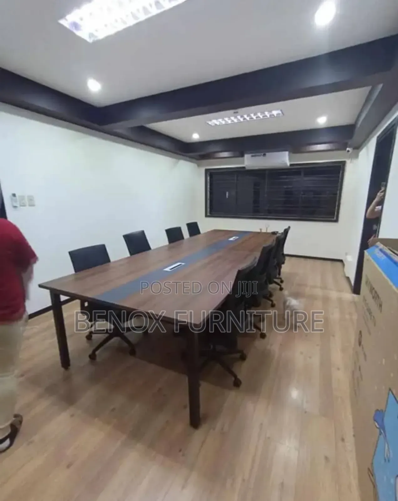 Conference Executive Table With Metal Base