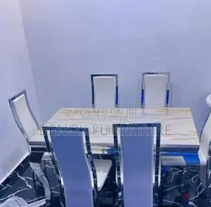 Dining Set With Marble Top Design