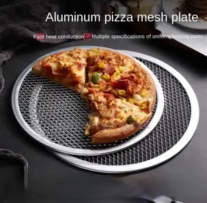 10" Round Pizza Aluminum Mesh Baking Tray for Restaurant Supplies