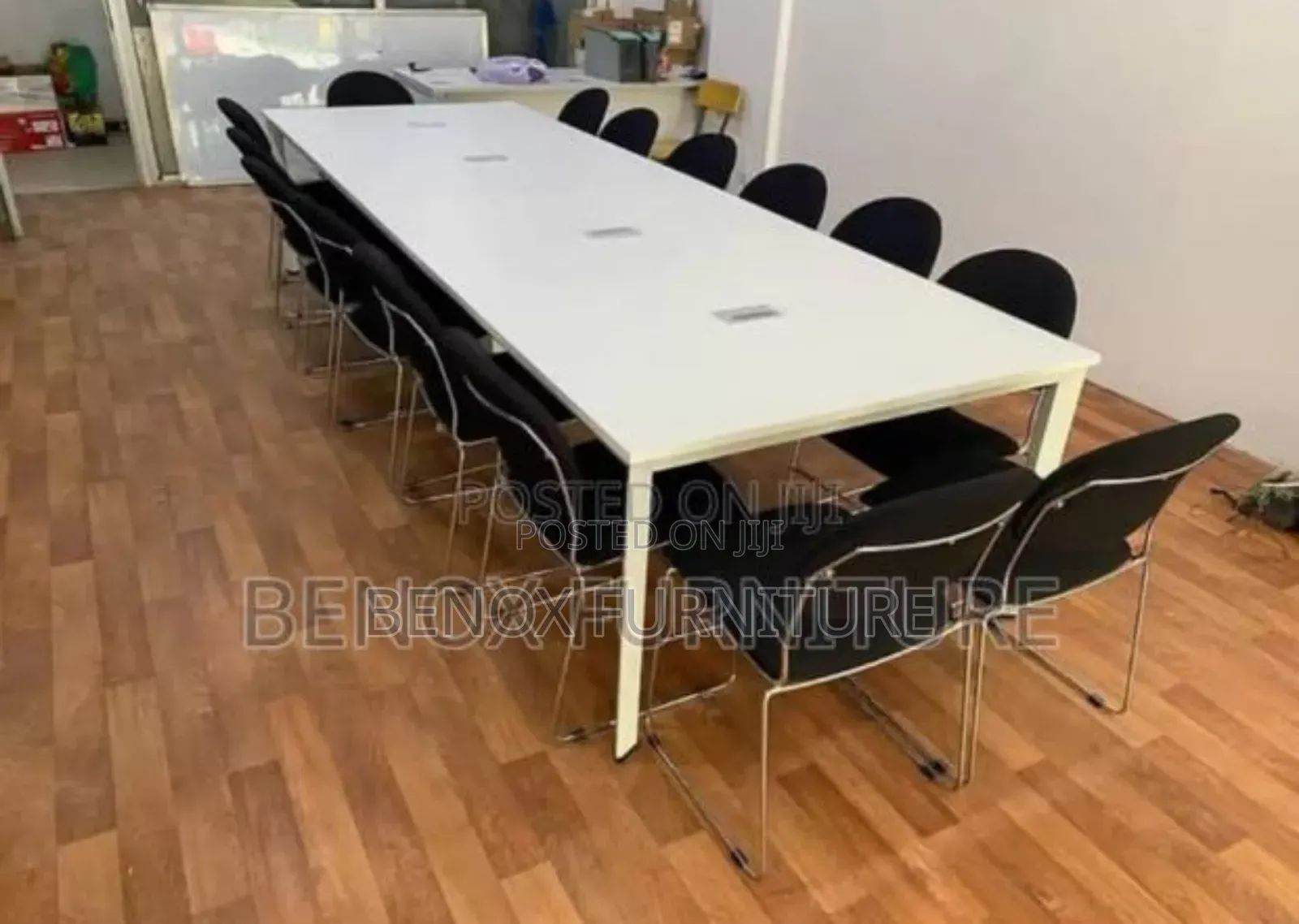 Conference Executive Table With Metal Base