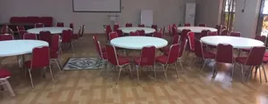 Banquet Chairs Chrome Legs and Table