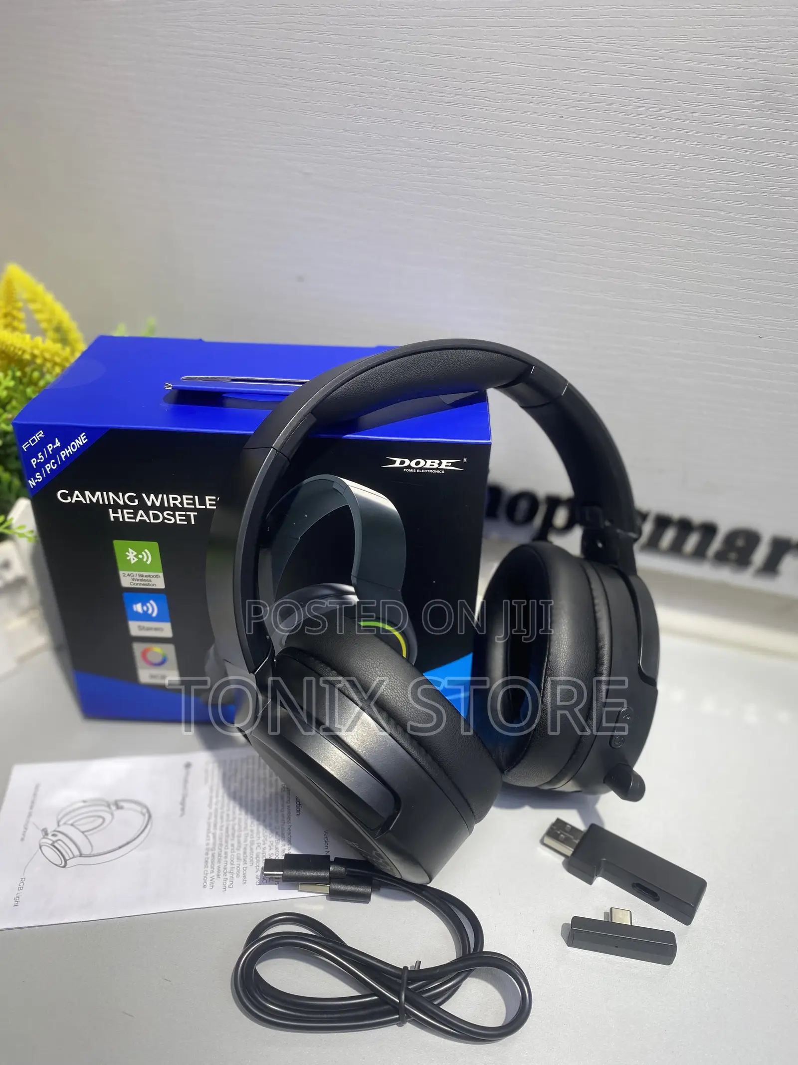 Dobe Wireless Gaming Headset With RGB Light