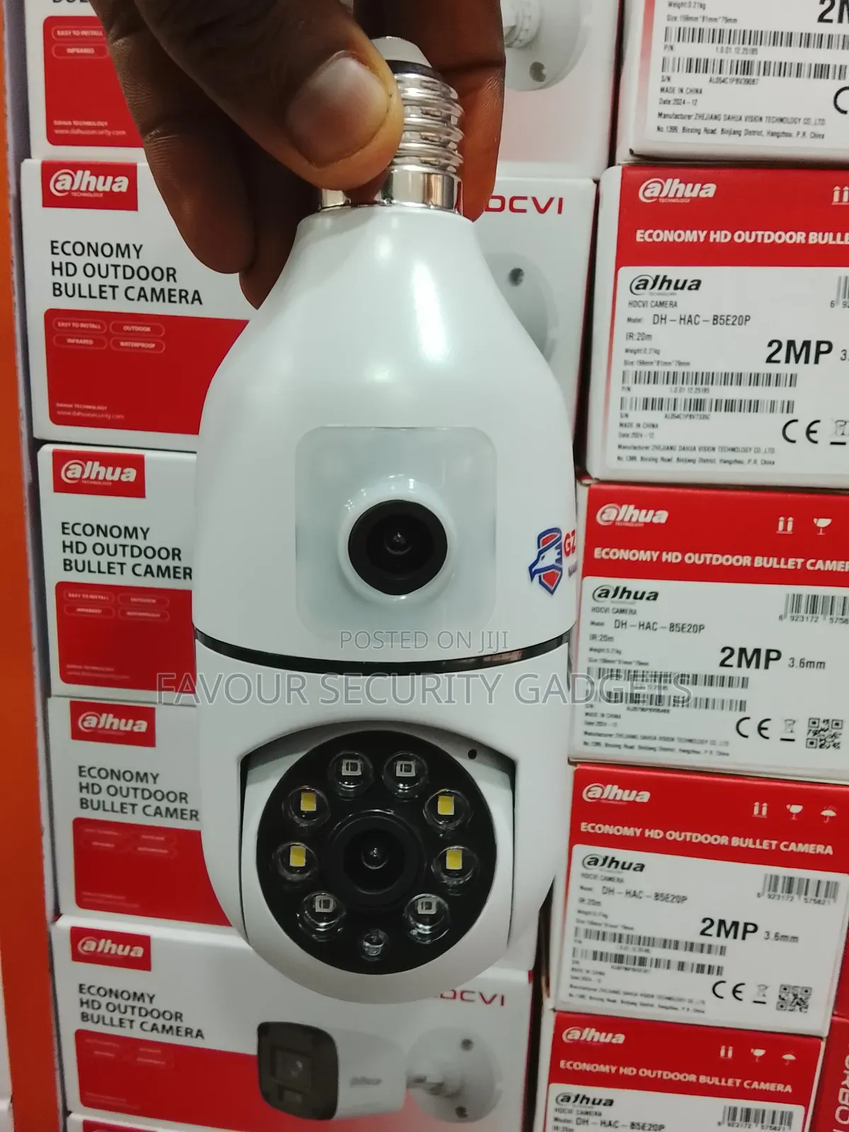 PTZ Wifi Bulb Camera Dual Lens