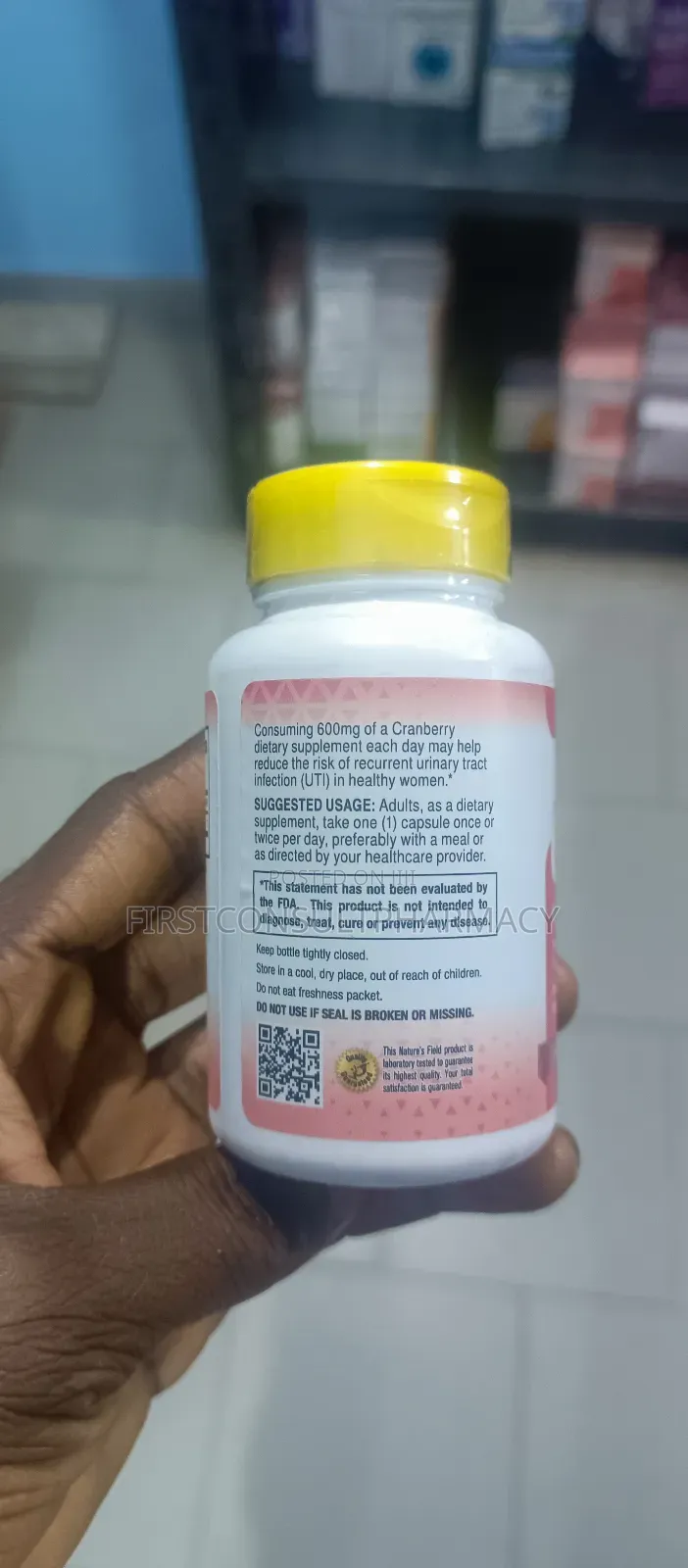 Nature's Field Super Strength Cranberry 500mg X 60