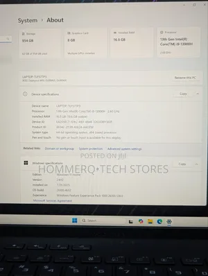Laptop Asus ROG Zephyrus M16 GU603HR 16GB Intel Core I9 SSD 1T