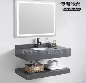 Marble Wall Hung Basin With Mirrow