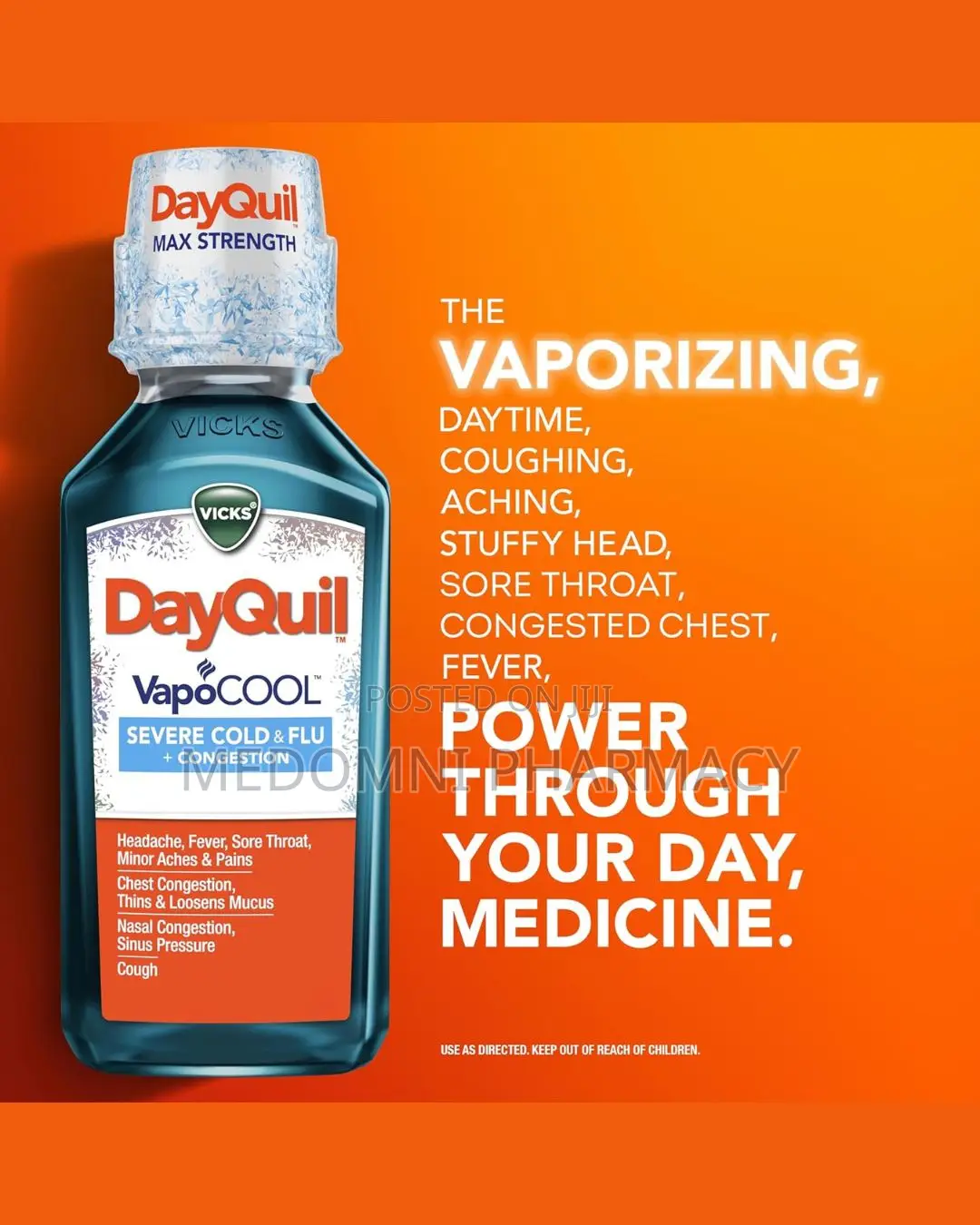 Dayquil Vapocool Severe Cold Flu + Congestion Relief Liquid