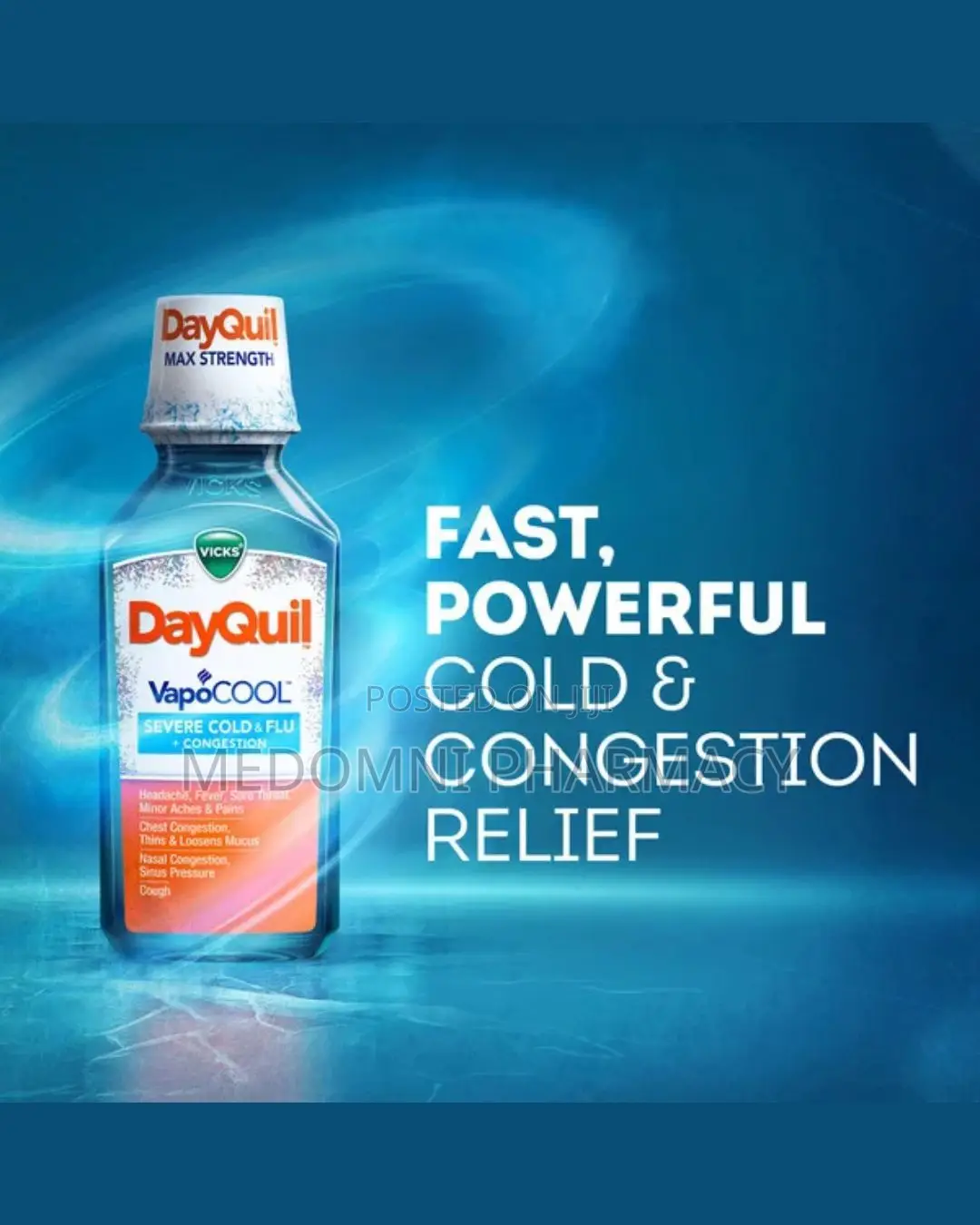 Dayquil Vapocool Severe Cold Flu + Congestion Relief Liquid