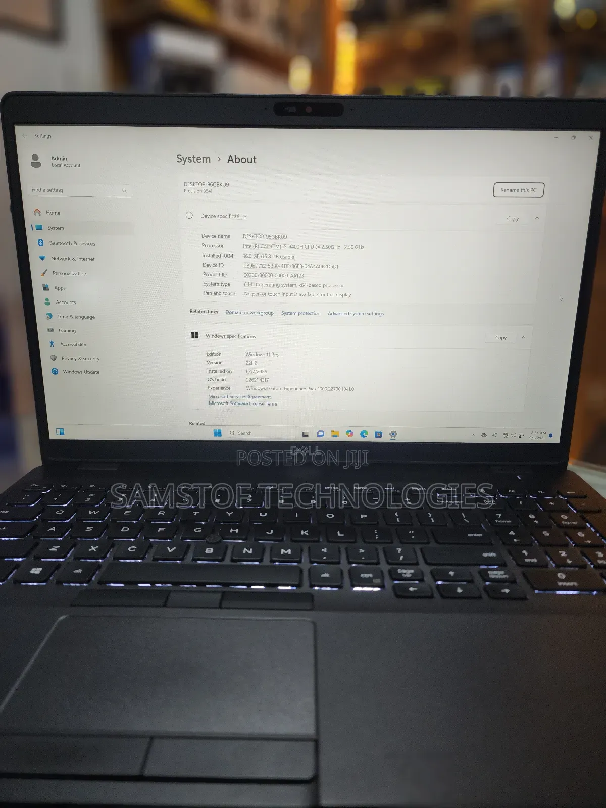 Laptop Dell Precision 3541 16GB Intel Core i5 SSD 256GB