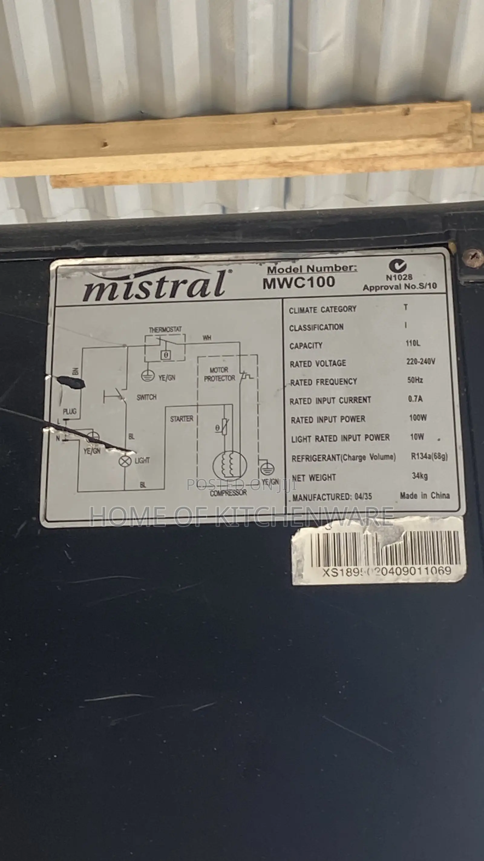 Refrigerator Chiller 110l Capacity