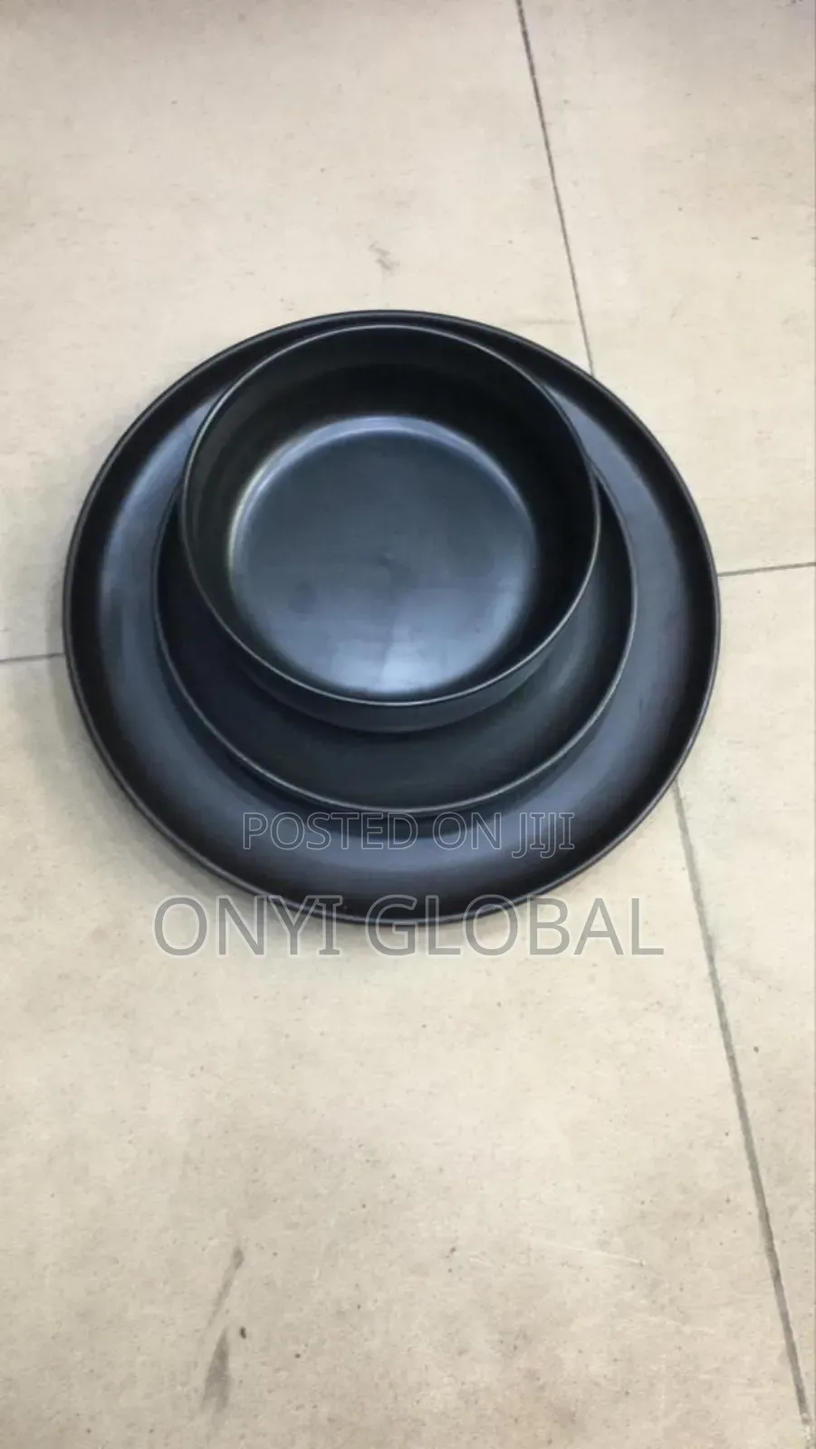 Black Ceramic Dinner Set