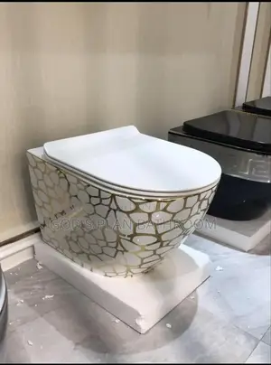Silver Gold Wall Hung Toilet