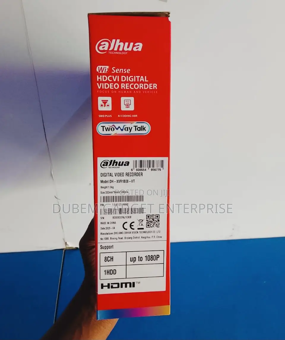 Dahua 8 Channel DVR Machine With Two Way Audio 2mp