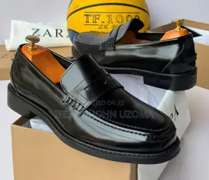 Zara, and Ferragamo Black Leather Shoe