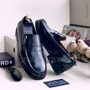 Richwanaz Black Leather Shoe