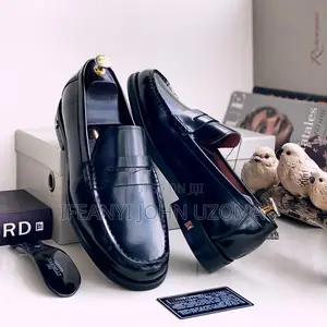 Richwanaz Black Leather Shoe