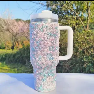 Pearl Bling Tumbler With Straw (Cup)
