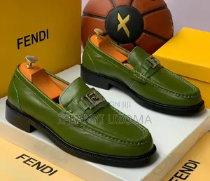 Fendi Green and Black Luxury Shoe