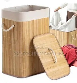 Bamboo Lundry Basket With Cover