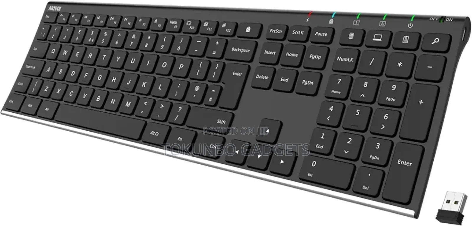 Arteck Hw192 Water-proof, Dust-proof Wireless /Rechargeable Keyboard