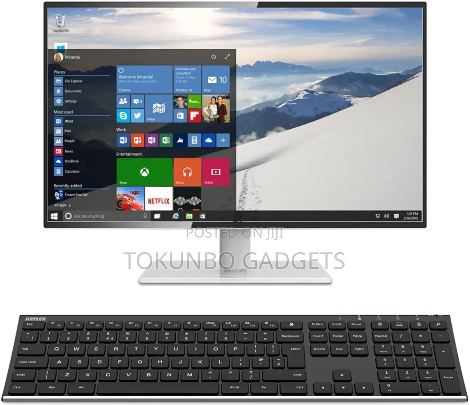 Arteck Hw192 Water-proof, Dust-proof Wireless /Rechargeable Keyboard