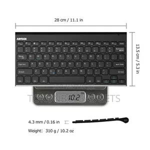 Arteck Hb086 Water-Proof, Dust-Proof/Rechargeable Bluetooth Keyboard