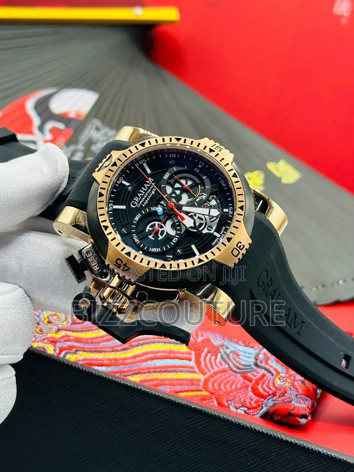 Original Graham, Black Rubber Strap, Mechanical Watch in Store