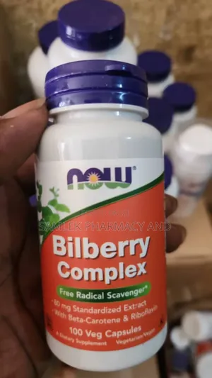Now Bilberry Complex With Beta-carotene & Riboflavin, 100 Vegcaps