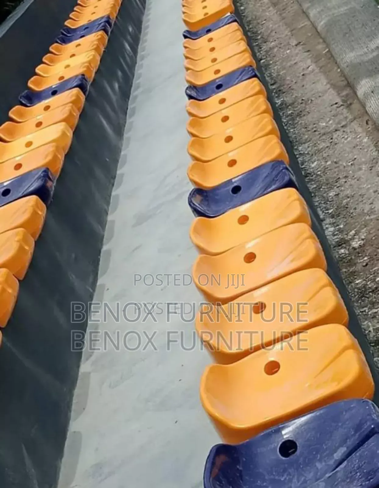 Plastic Pavilion Seat Low Back Design