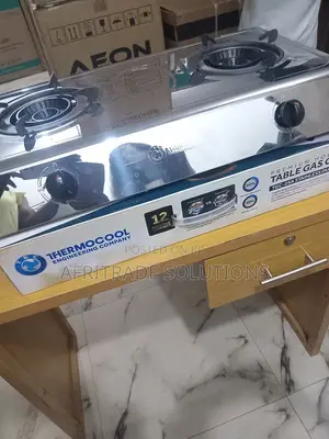 2-Burner Thermocool Gas Cooker – Rust-Free Stainless Top!