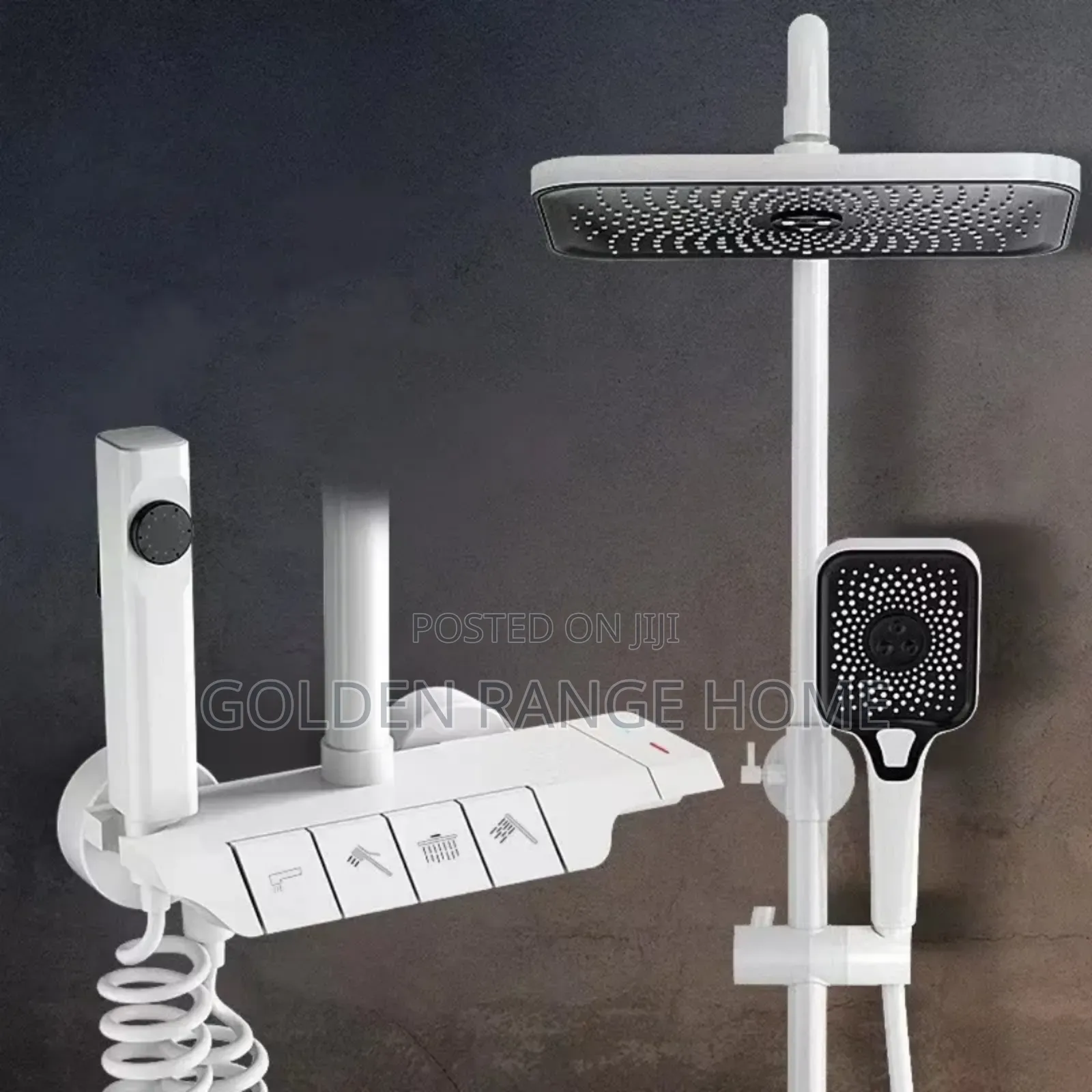 White Piano Shower Mixer Set