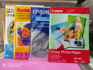Photo Paper(Epson, Canon, Kodak Hp), Glossy 20 Sheets