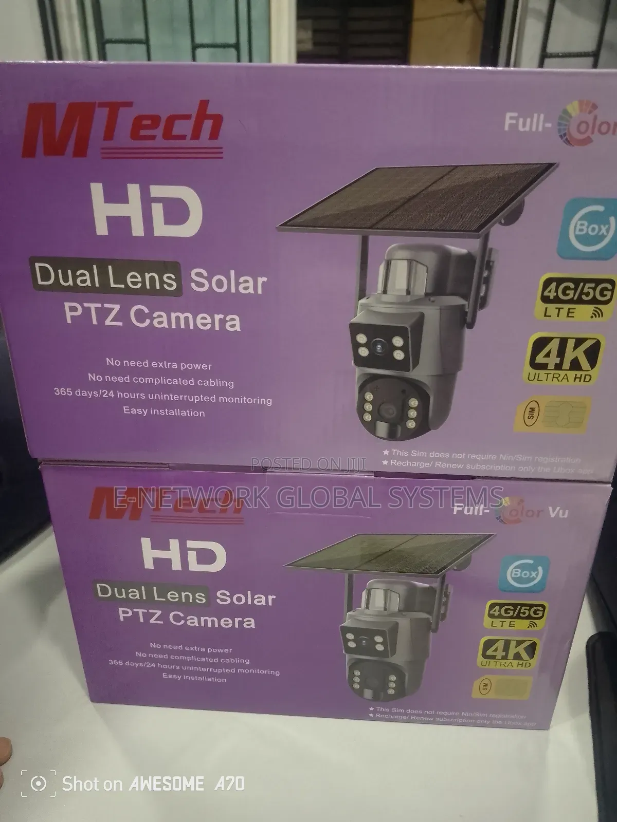 Mtech Dual Lens Solar Camera
