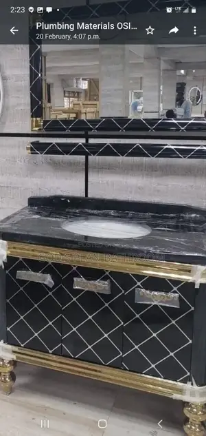 Cabinet and Mirror