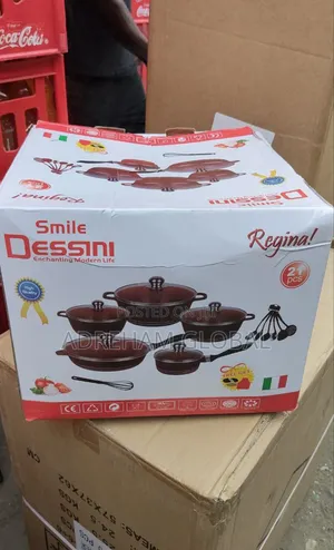 21 PCS Smile Desini Pots With Kitchen Spoons Set