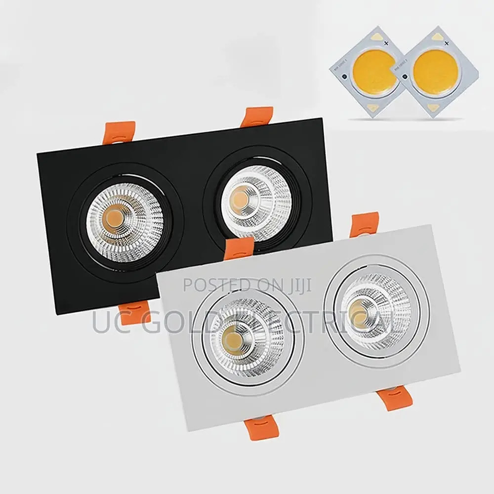 Double Head Dimmable Led Downlight Recessed Spotlight 14w 24w Indoor