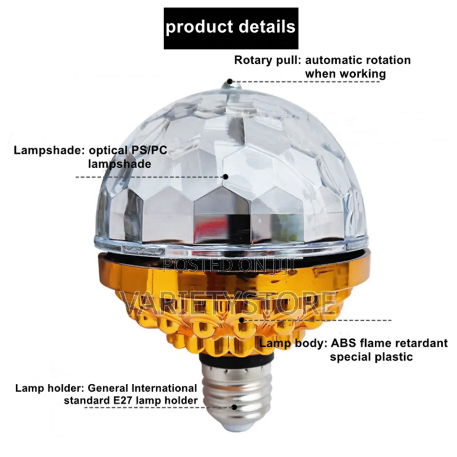 Colorful Rotating Magic Led Light Bulb