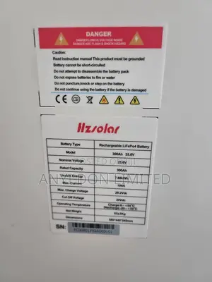 7.5kwh Lithium Iron Battery 24v