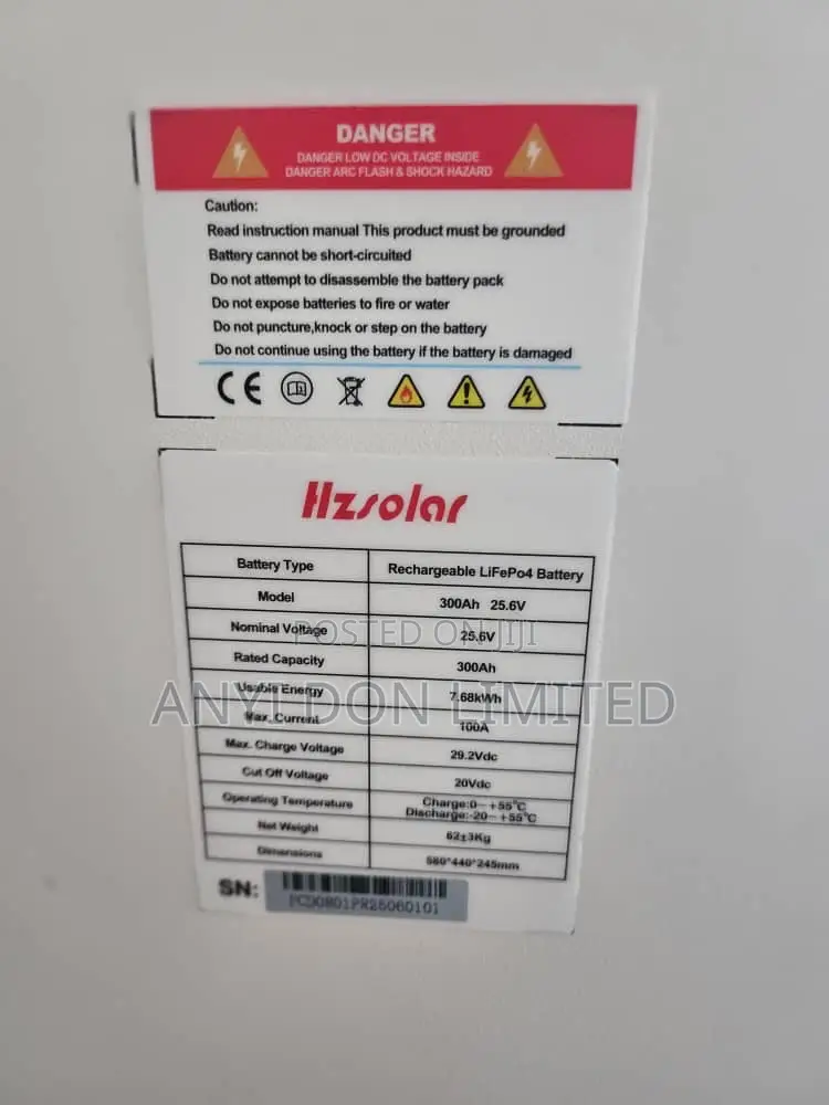 7.5kwh Lithium Iron Battery 24v