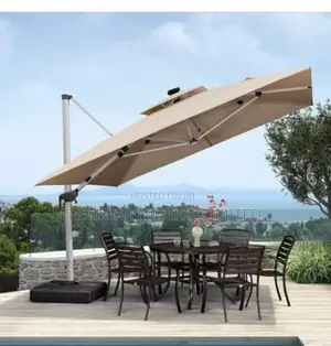 Outdoor Chair/Solar Umbrella With Light 1.3m