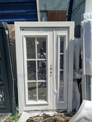 French Glass 4ft Ante-Room Double Security Steel Door