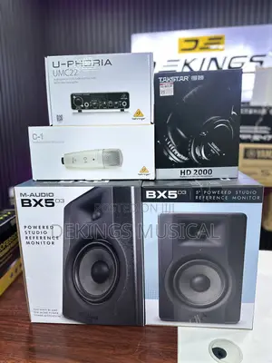 Bundle of Studio Equipment - Bx5 D3 Studio Monitor, Condenser Mic
