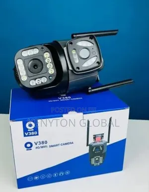 V380pro 6mp Solar PTZ 4g Dual Lens Camera-Black