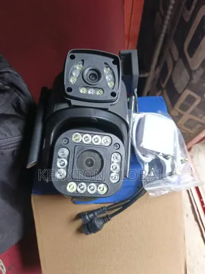 V380pro 6mp Solar PTZ 4g Dual Lens Camera-Black