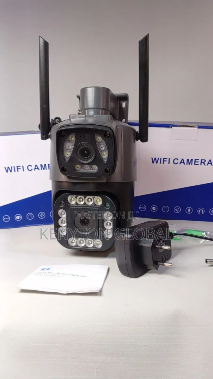 V380pro 6mp Solar PTZ 4g Dual Lens Camera-Black